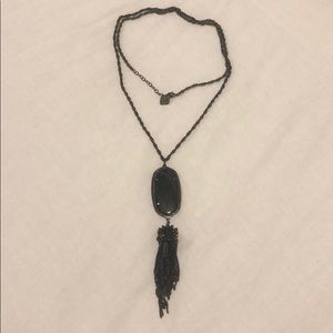 Kendra Scott Gun Metal & Black Rayne Necklace!